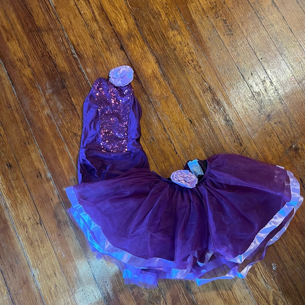 Weissman Purple Sequin Dance Costume